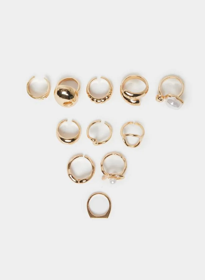 Pack of 10 - Embellished Assorted Rings
